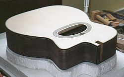 Completed guitar body